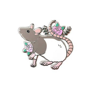 Grey Hooded Rat Pin