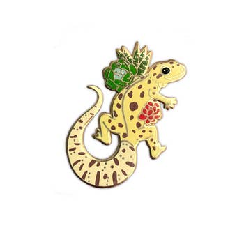Yellow Leopard Gecko Pin